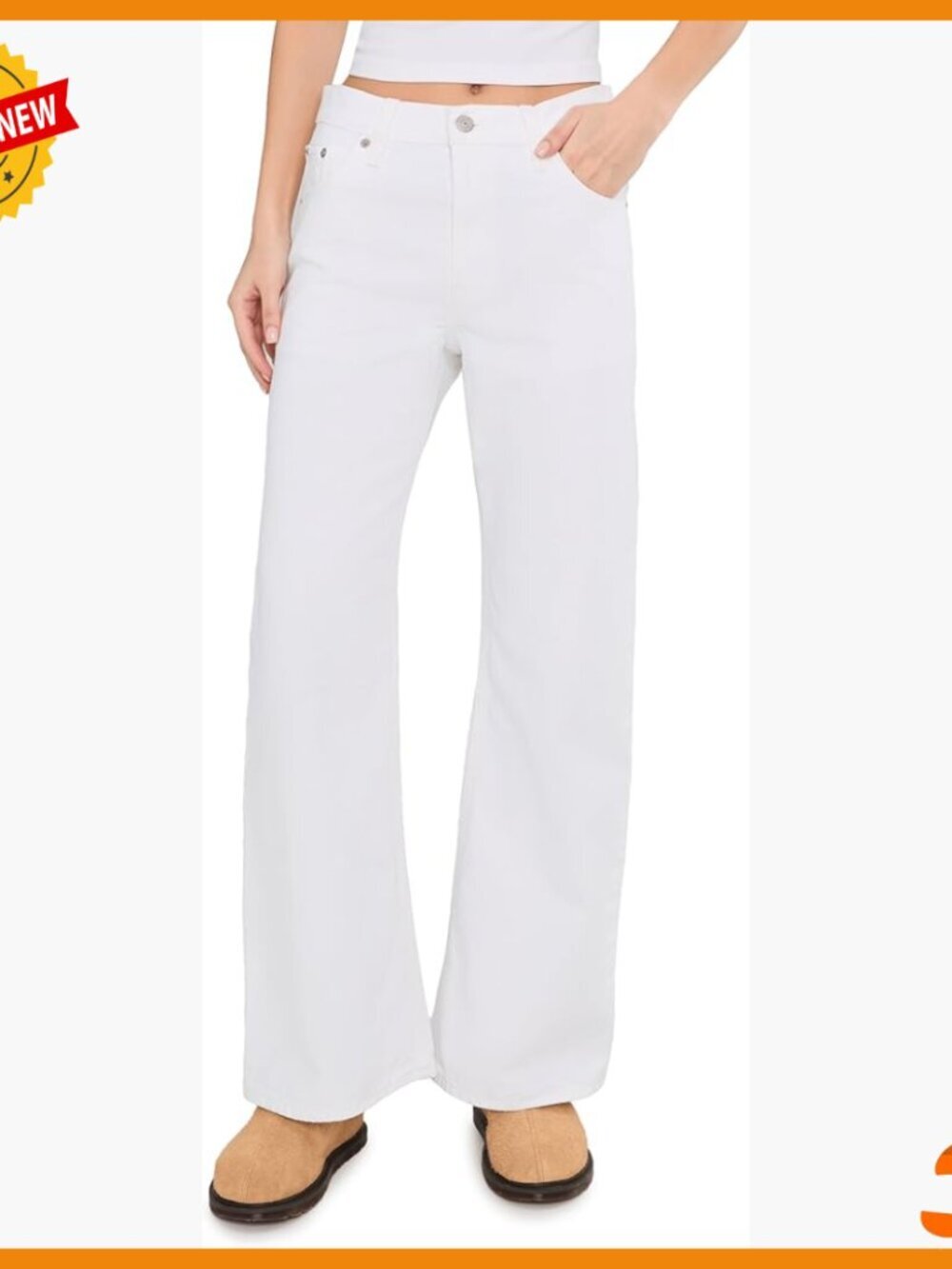 Mid Rise Loose Boot Cut Jeans Size 28 Cotton Non-Stretch